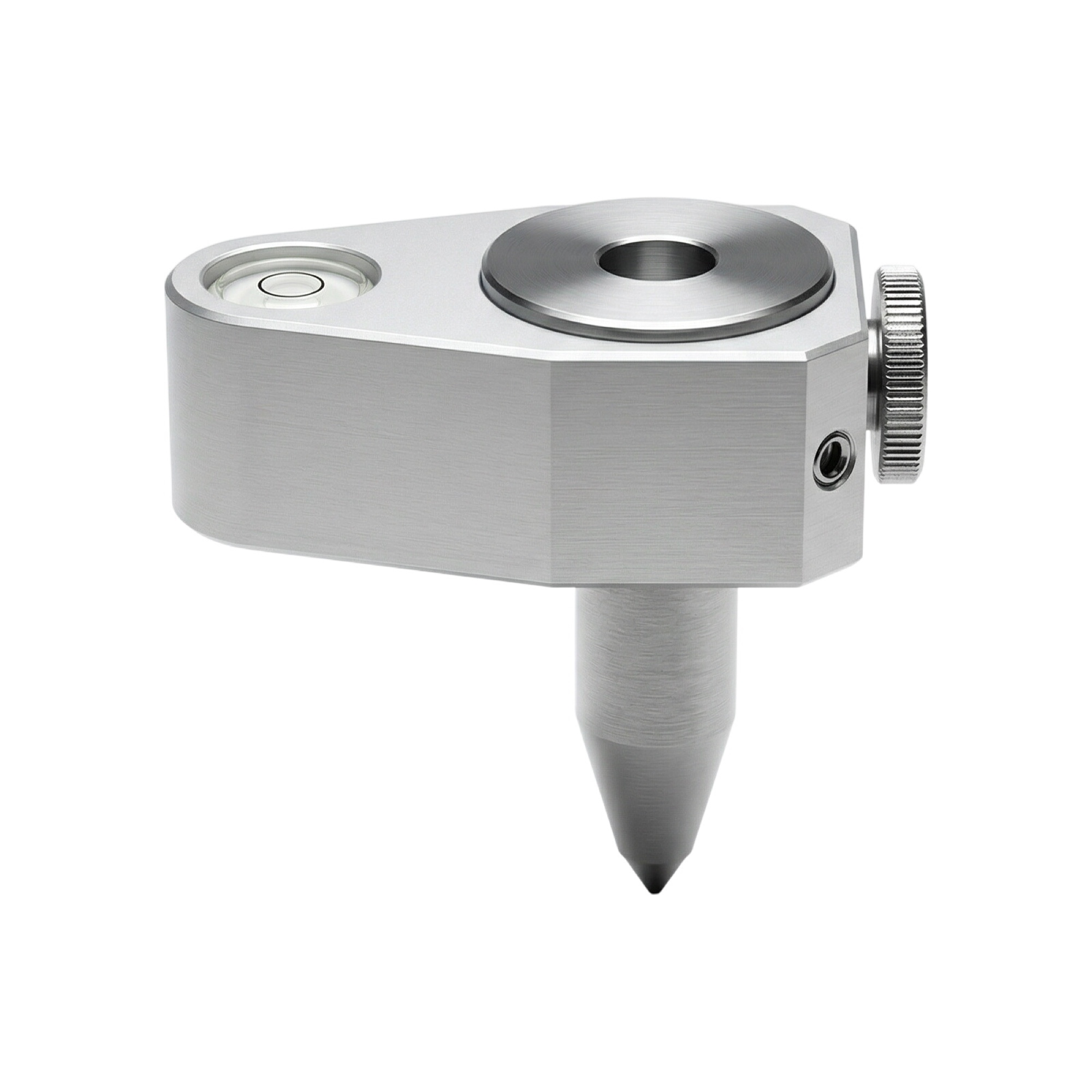 Hrot vytyčovací otočný s libelou, 10 mm objímka, výška 60 mm