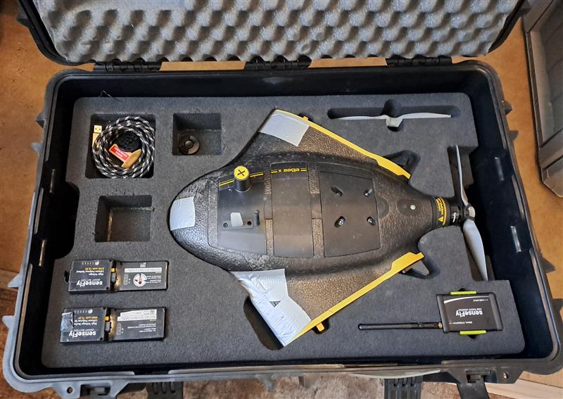 AgEagle eBeeX + senseFly SODA (RGB)+ Parrot Sequoia (multispektrální)