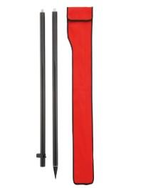 Tyčka pro GPS, karbonová, skládací, 2 m, s libelou, obal, 0.65 kg, Myzox